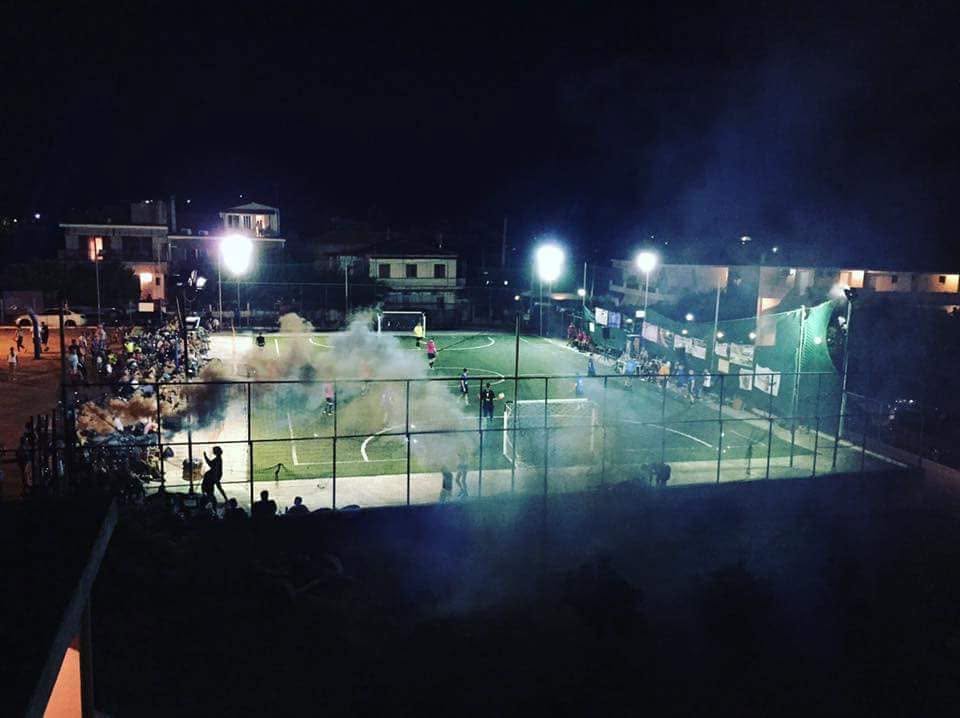 Pristine soccer pitch